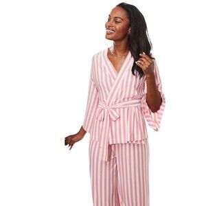 Pink Striped Women's Pajama Set
